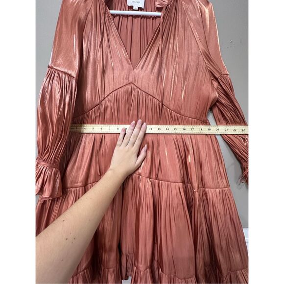 NWOT CINQ À SEPT Phyllis Peasant Bohemian Cottagecore Ruffle Women's Dress 2US - Picture 9 of 11